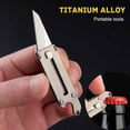 thumbnail image 2 of Mini Pocket Knife TC4 Titanium Flash Drive Knife Sharpening Fruit Pencil Unboxing Portable Tool Bottle Opener Small Finger Knife, 2 of 5