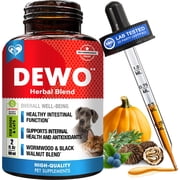 Natural Intestinal Defense for Dogs, Puppies & Cats, Kitten – Herbal Cleanse with Wormwood, Black Walnut – Promotes Healthy Gut – Advanced Broad Spectrum Formula for Large, Medium Small Pets