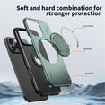 thumbnail image 5 of For iPhone 13 Ultra Slim Hybrid TPU+PC Protective Cover with Metal Rotation Holder , Compatible MagSafe, Military Grade Shockproof Phone Case Cover,Green,For iPhone 13, 5 of 7