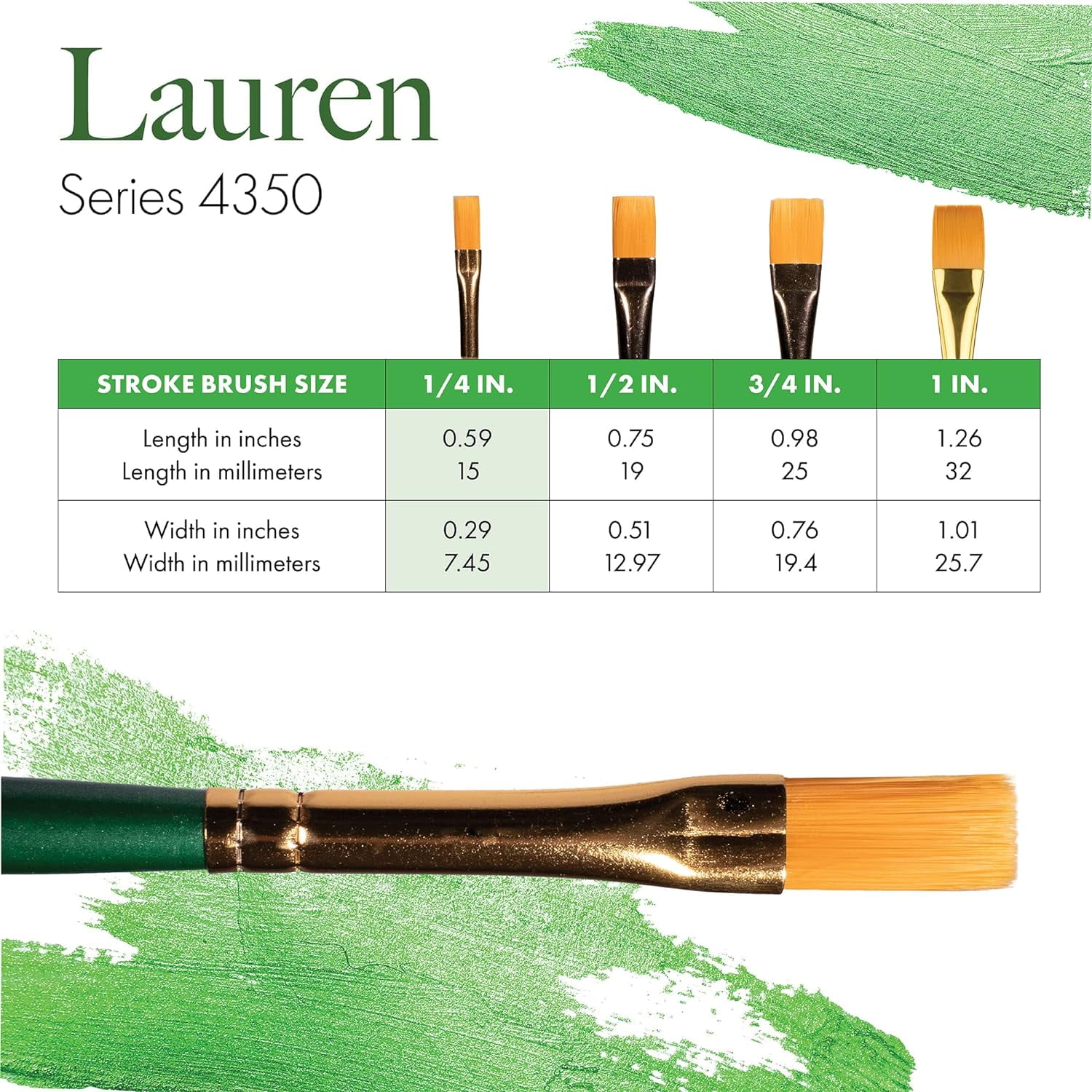 Princeton Brush Lauren Golden Synthetic Watercolor & Acrylic Brush, Round,  5/0 