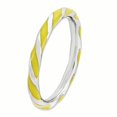 thumbnail image 3 of 925 Sterling Silver Twisted Yellow Stackable Ring Ed, 3 of 7