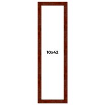 10x42 Walnut Brown Veneer Real Wood Picture Frame Width 1.75 inches | Interior Frame Depth 0.5