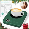 thumbnail image 1 of Coffee Cup Warmer for Desk, Electric Heated Mug Cup Warmer, Auto Shut Off, Office Desk Home Kitchen Green US Plug, 1 of 6