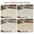 thumbnail image 7 of ODIKA 8'x10' Washable Area Rug Maze Optical Illusion Lines Interlocking Cream Abstract Large Playful Expressive for King Size Bedroom Under Bed, Master Suite, Non-Shedding, Easy Care, 7 of 7