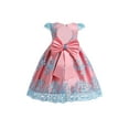 thumbnail image 3 of Seyurigaoka Little Girls Mesh Princess Dress Lace Edge Formal Skirt + Headwear, 3 of 7