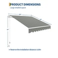 thumbnail image 4 of Retractable Awning, 10 x 8 ft Outdoor Manual Patio Awning Retractable Sun Shade, Patio Door Window Water-Resistant Polyester Awning Sunshade Shelter with Crank Handle for Balcony, Backyard, 4 of 7