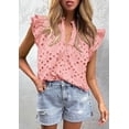 thumbnail image 4 of Remera PRETTYGARDEN 2025 Rosa con Volantes, Manga Corta y Escote en V Talle S, 4 of 6