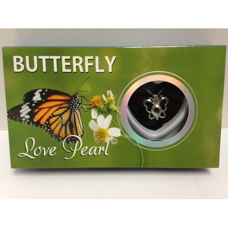 Make A Wish Necklace - Love Wish Purity Pearl Kit w/ Pendant Necklace Gift Box; Mermaid, Manatee & More (Butterfly)
