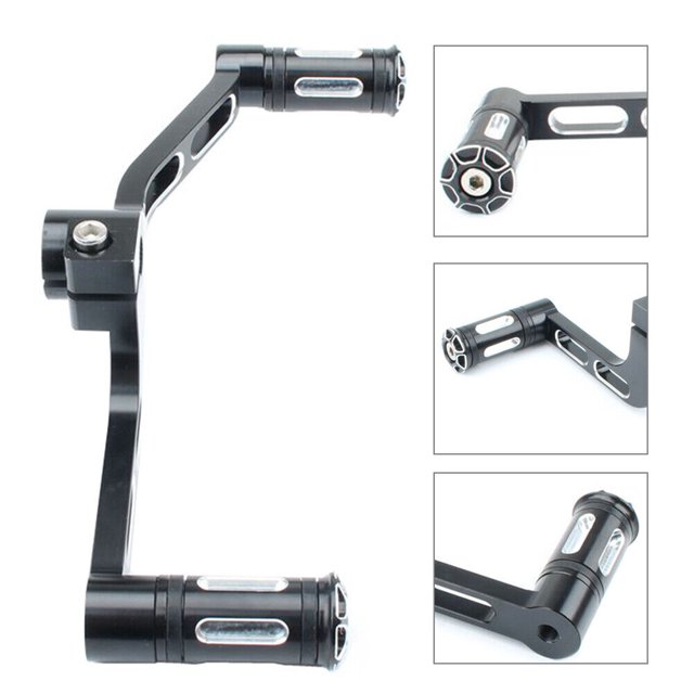 Palanca de cambios CNC con punta y talón para Harley XL883 883R XL 1200T, color negro E