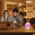 thumbnail image 4 of Wood Display Pedestal LED Light Base Table Crystal Ball Lamp Base Snowball Light Base, 4 of 8