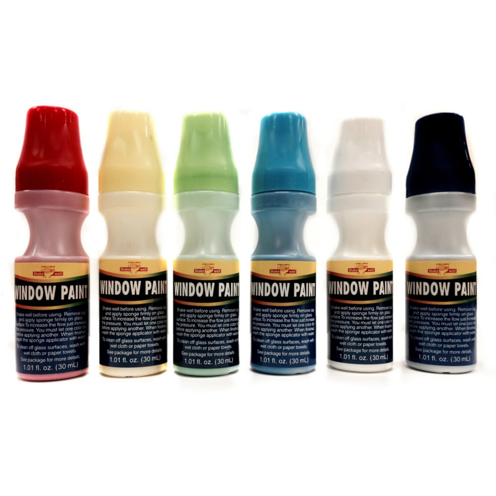 School Colors House Car Water Washable Window Paint Set