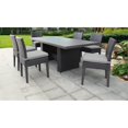 thumbnail image 2 of Table de Salle à Manger Rectangulaire en Terrasse avec 6 Chaises Sans Bras, 2 of 2