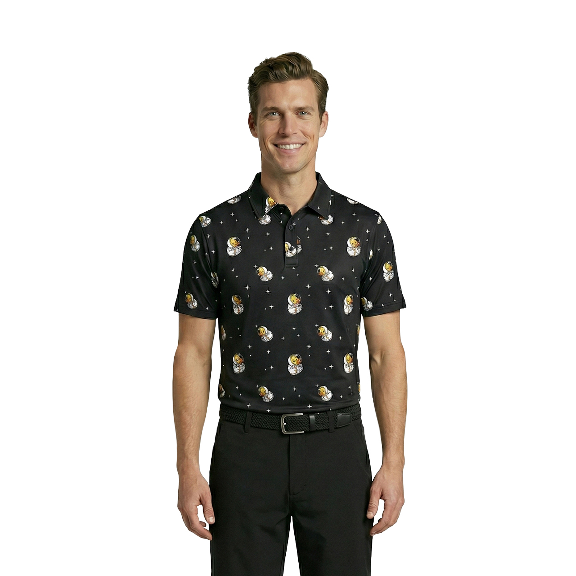 Birdie Bound Men's Discovery Print Golf Polo Shirt photo 2