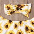 thumbnail image 3 of Mialoley Girls 3Pcs Summer Outfit, Off Shoulder Tops + Ripped Jeans + Headband, 3 of 6