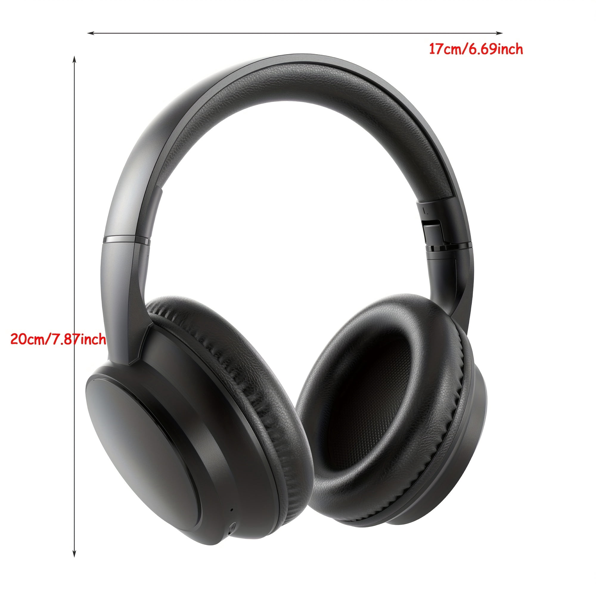 HiFi Stereo Wireless Headphones Over Ear, Built-in Mic, 40 Hours Battery Life, Foldable & Lightweight, Comfortable for Long-Time Wearing, Ideal for Study, Office, Travel, And Daily Use