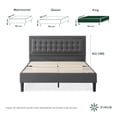thumbnail image 1 of Base de Cama con Cabecera King Size Zinus Dachelle Tapizada Con Botones Gris Oscuro. Fácil Armado, para Todas las Edades., 1 of 6