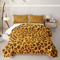 thumbnail image 2 of Erosebridal Leopard Animal Print Twin Quilt Set for Girls, Golden Cheetah Spot Twin Coverlet Set, 2pcs, 2 of 7