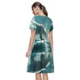 thumbnail image 2 of Bixox Robe d'Été à Manches Courtes pour Femmes Robe Ample Longueur Genou avec Poches-Ours Polaire sur Iceberg, 2 of 7