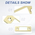thumbnail image 3 of Uxcell Deadbolt Strike Plate, Adjustable Door Strike Plate with Screws Gold, 3 of 6