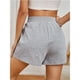 thumbnail image 4 of ICHUANYI ClearanceWomen Casual Summer Elastic Waist Sports Loose Solid Short Pants(Gray, M) ICHUANYI WER20232080502992, 4 of 9