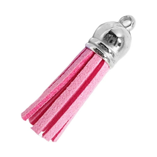 28 Pieces Keychain Charms Creative Delicate Keyring Pendant Tassels Simple Handbag Decor Tassel Craft Decoration DIY Accessory Pink