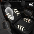 thumbnail image 3 of LAONNVIR Car Seat Covers Full Set Fit for JEEP Wrangler 2007-2017 Leather Breathable Waterproof All Weather Automotive Cushion Protector Compatible with Airbag (5 seat,Black), 3 of 9