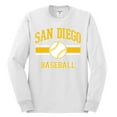 thumbnail image 2 of Wild Bobby City of San Diego Baseball Fantasy Fan Sports Men's Long Sleeve T-Shirt, White, Small, 2 of 6