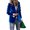 Blue, variant on Golden Velvet Suit Coat Lapel Long Sleeve Single Button Suit Jacket with Flap Pockets Slim Fit Three-Dimensional Tailoring Outerwear