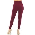 thumbnail image 2 of Comfy Heathered High Waisted Leggings Burgundy S/M, 2 of 2