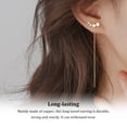 thumbnail image 3 of Pendientes de estrella Sonducket para mujer y niñas con diamantes de imitación color Oro, 3 of 6
