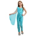 thumbnail image 1 of Aislor Combinaison une Pièce Sans Manches à Sequins pour Filles, Col en V, pour Mariage, Fête, Bal, Bleu Clair 8, 1 of 7