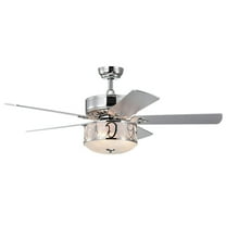 YYAo Ceiling Fans, Noiseless Ceiling Fan,52 Inch Ceiling Fan with Light Reversible Blade and Adjustable Speed-Silver