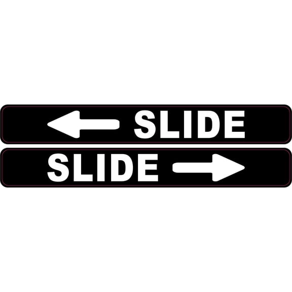 StickerTalk Right and Left Arrow Slide Vinyl Stickers, 1 sheet of 2 stickers, 8 inches x 1 inch each
