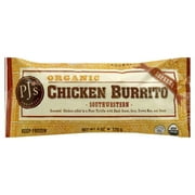 Pj S Organics: Seasoned Chicken Rolled In A Flour Tortilla With Black Beans, Corn, Brown Rice, and Cheese. Chicken Burrito, 6 oz