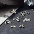 thumbnail image 4 of 1 Box 48Pcs 8 Styles Bicycle Charms Alloy Pendants Bike Motorcycle Car Tour Bus Train Charm Kit Silver Transportation Pendant for Jewelry Making Charms DIY Necklace Bracelet Earring Crafting, 4 of 6