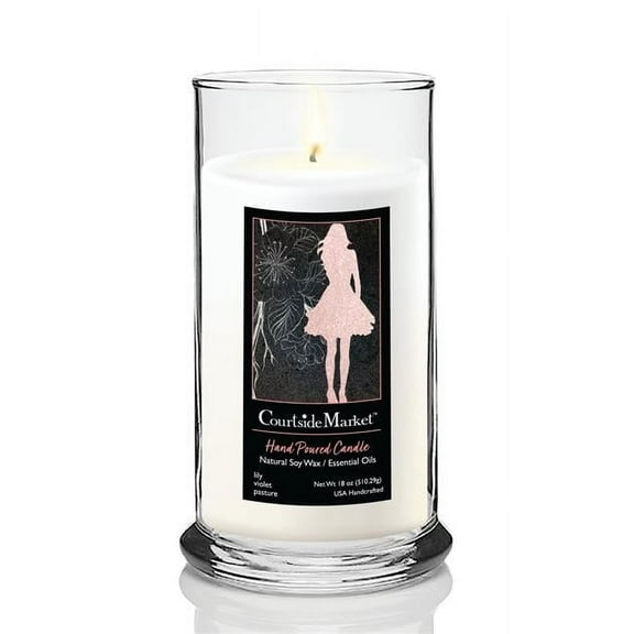 Courtside Market CAN-FD255-18S 18 oz XO XO I Status Candle Glass, Clear