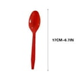 thumbnail image 3 of Fmbmuo Christmas Utensils Set - 6.7-inch Red Disposable Tableware, Holiday Party Set (Spoon, 24 Pieces), 3 of 4