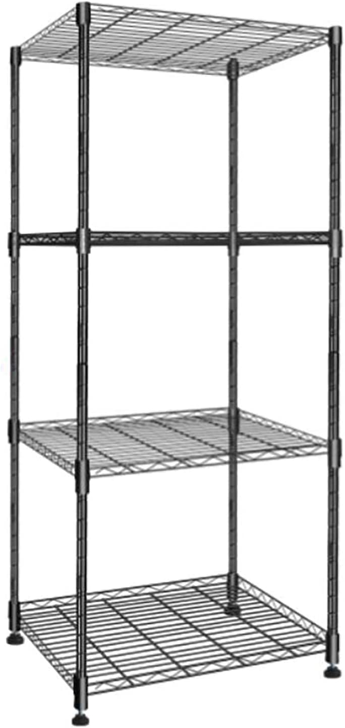 4 Shelf Garage Shelving Unit, Metal Shelves with Wheels Heavy Duty