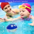 thumbnail image 4 of Blufree Altavoz Bluetooth para piscina con luces coloridas, altavoz flotante portátil para piscina IP68 impermeable, micrófono incorporado, sonido cristalino flotante inalámbrico Bluetooth para piscin, 4 of 5
