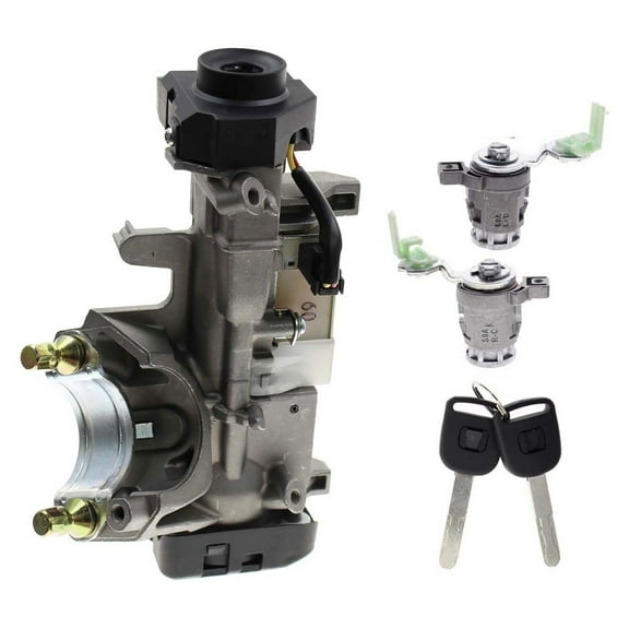 NATEFEMIN Ignition Switch Cylinder Door Lock with Keys Replacement for Honda Element 2.4L 2003-2011