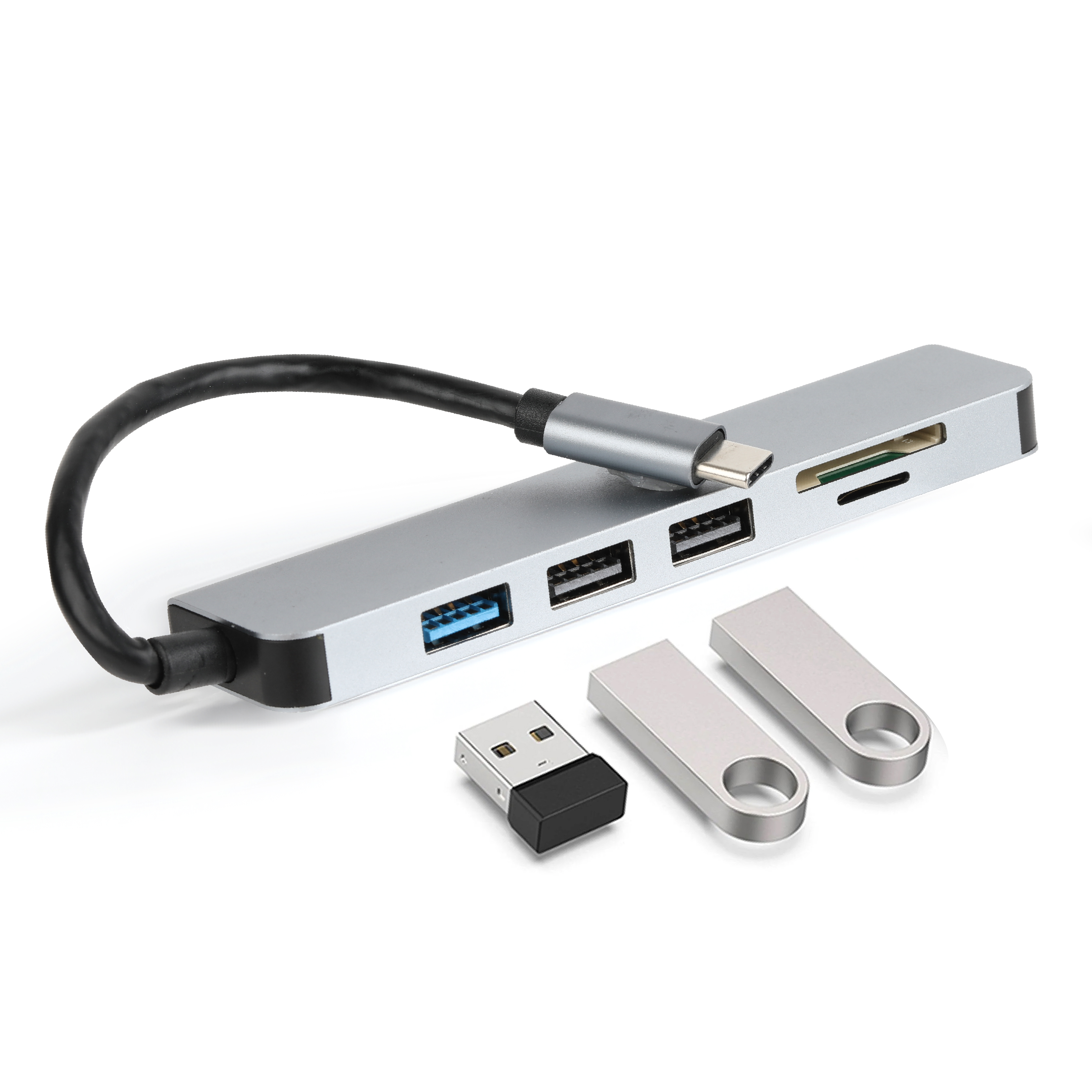 Vivitar 6-in-1 USB-C Hub with SD Card Reader, HDMI photo 1
