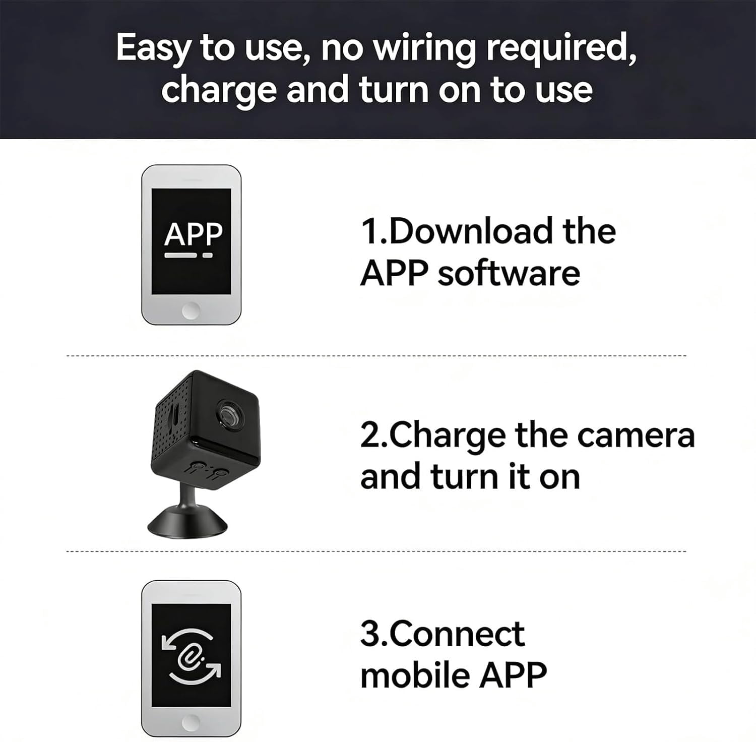 Ai Smart Security Camera - Wire-Free, 4k HD Remote Monitor with Night Vision & Motion Tracking, for Home, Office and Pet Monitoring