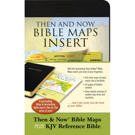 KJV Thinline Reference Bible w/Then & Now Bible Maps Insert-Black Imitation Leather