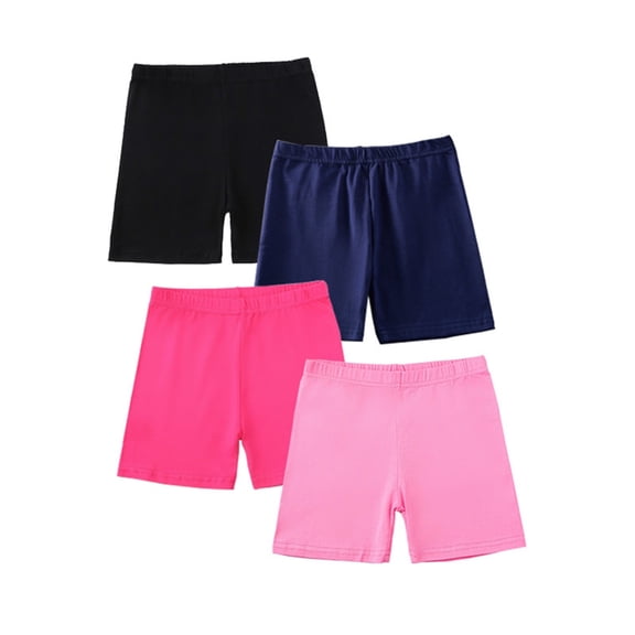XXWXYD Toddler Girls Biker Shorts 4 Pack Athleti𝖼 Bike Dance Cartwheel Under Shorts Running Soft Stretchy Summer Breathable Cute Shorts