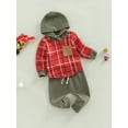 thumbnail image 3 of IZhansean Toddler Baby Boys Christmas Outfits Long Sleeve Pullover Tops+Drawstring Pants Set Red 2-3 Years, 3 of 8