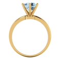 thumbnail image 4 of Solitaire Engagement Ring for Women - 1.5ct Natural Aquamarine in 14K Yellow Gold Promise Ring, 4 of 5