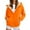 Orange, variant on Women's Fall Jackets Fleece Lined Zipper Hoodie Oversize Solid Warm Hooded Sweatshirt With Pocket Lightweight Outwears
