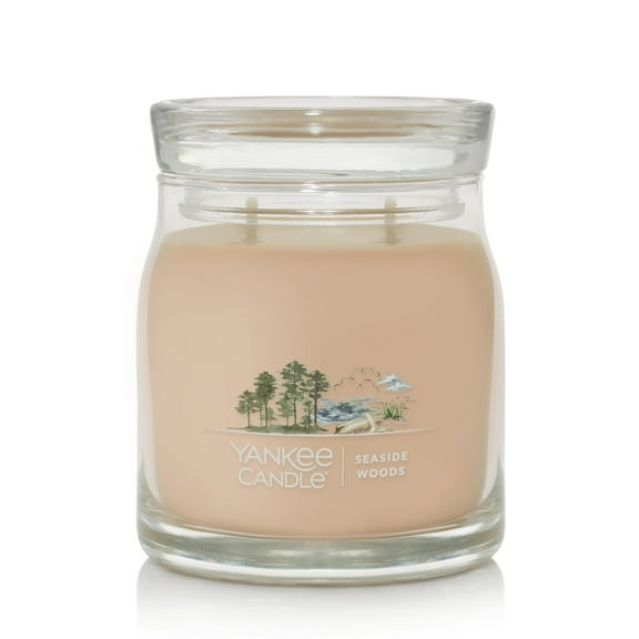 Yankee Candle Signature Medium 2-Wick Candle, Seaside Woods, 13 oz