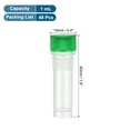thumbnail image 2 of 1mL Plastic Test Tubes 48Pcs Frozen Test Tube Graduated Vial Container Storage Screw Cap for Lab Laboratory Science, Green Clear, 2 of 6