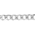 thumbnail image 3 of Sterling Silver Thick Curb Cuban Link Chain Bracelet 9mm Beveled Edges Nickel Free Italy 9 inch, 3 of 3